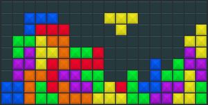 Screenshot of Tetris game
